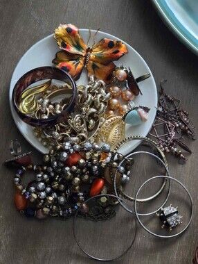 Bundle Of Mixed Jewelry Spring - Fall Months. Wearable, Crafts, Display, Etc.